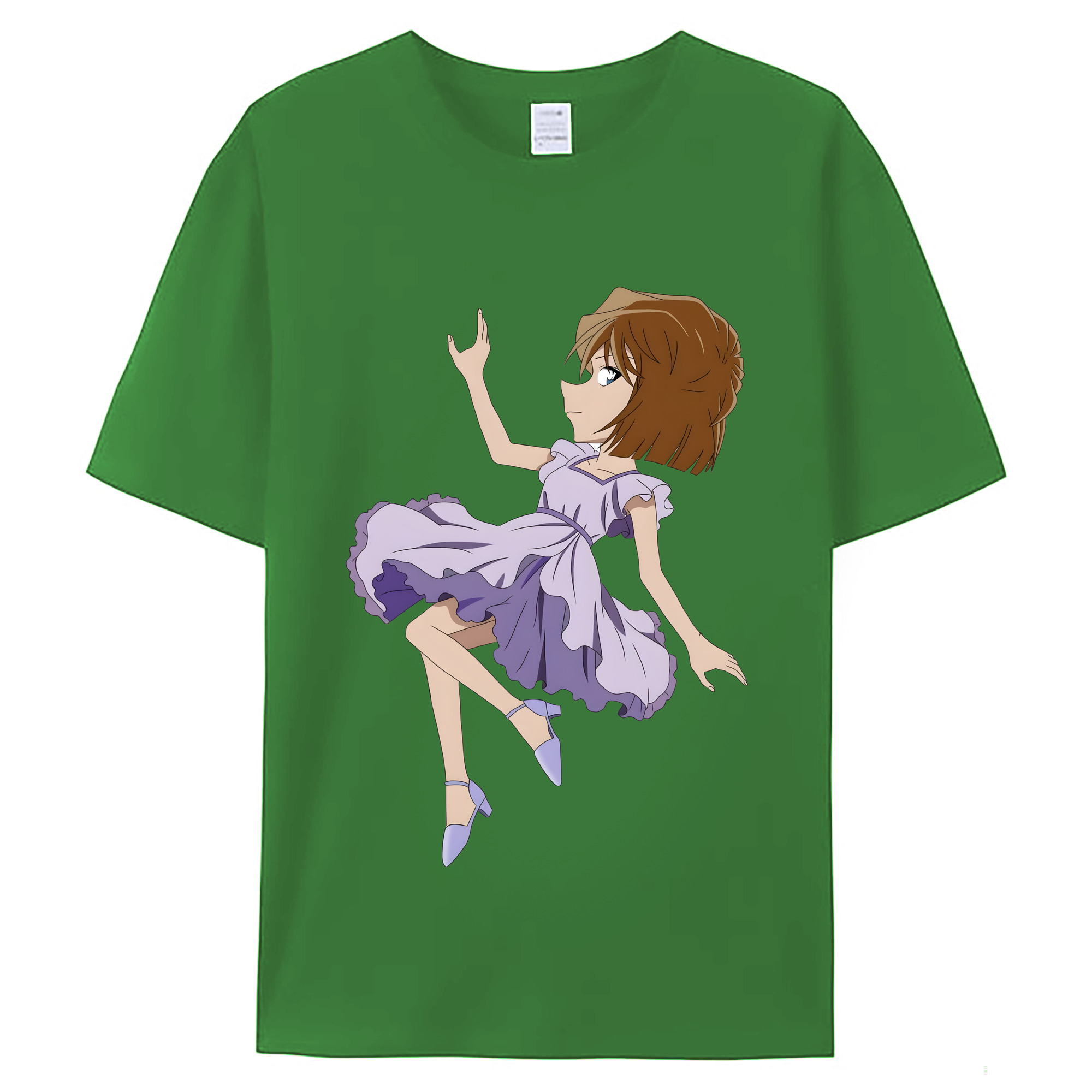（画像用） 名探偵コナン 灰原 哀 はいばら あい Detective Conan Anita Hailey、Vi Graythorn Haibara Ai レディースカジュアルプリントTシャツ（綿100％）